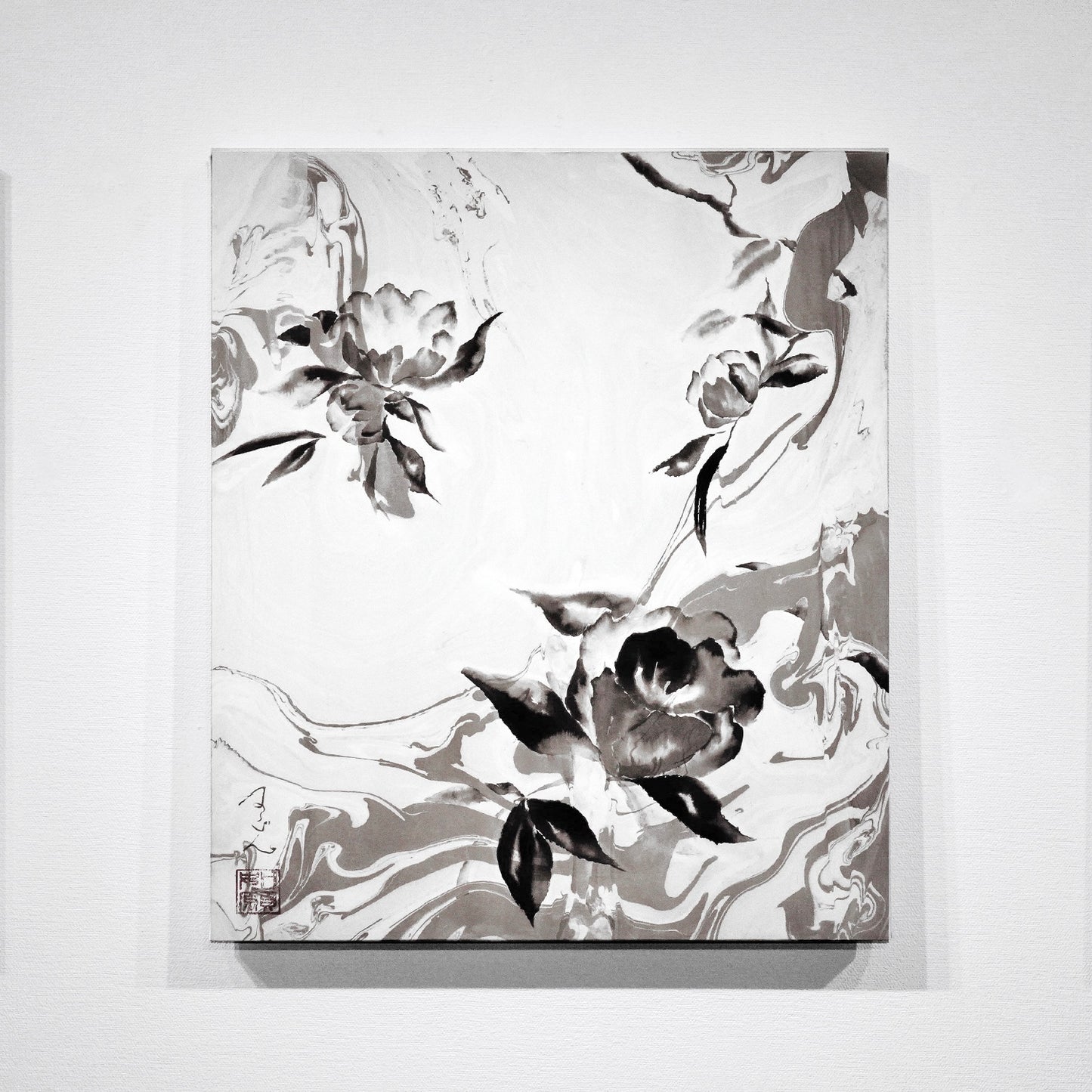 霜月 "NAGON EXHIBITION「ink brush art -birth-」"