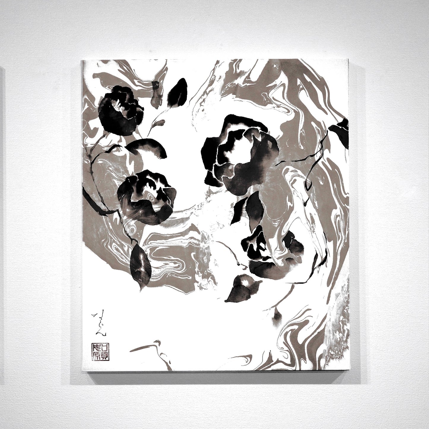 如月 "NAGON EXHIBITION「ink brush art -birth-」"