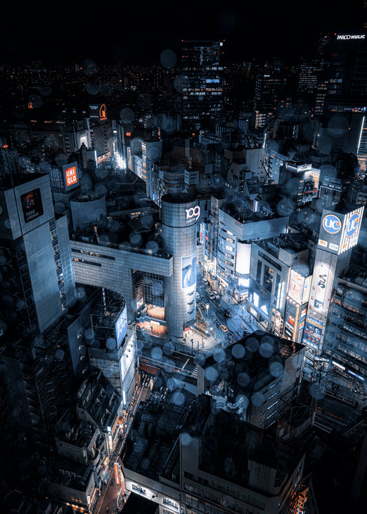 "Roam Around Night City#2 - Shibuya from above-"Junya Watanabe for exhibition "The Duality of Night"