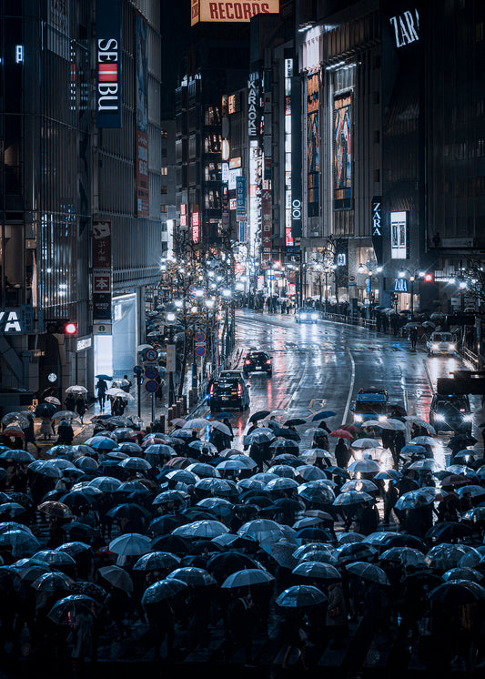 "Roam Around Night City#2 -Umbrella Crowd -"Junya Watanabe for exhibition "The Duality of Night"